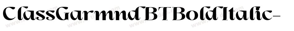 ClassGarmnd BT Bold Italic字体转换